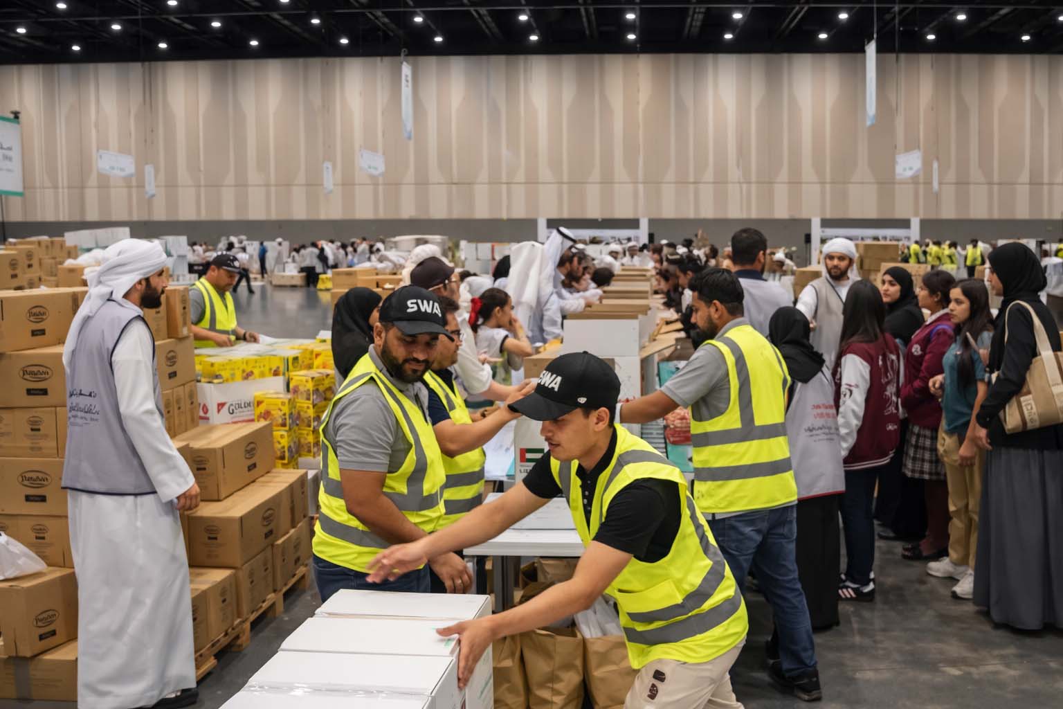 গা*জা’র জন্য খাবারের পার্সেল প্যাক করতে আমিরাতের স্বেচ্ছাসেবকদের সাহায্য করার আহ্বান