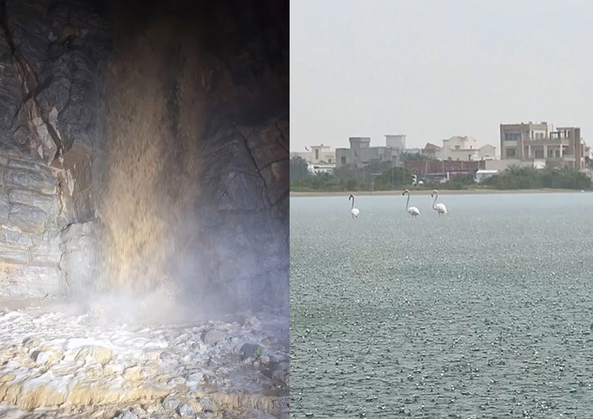 আমিরাতের জেবেল জাইস-এ বৃষ্টিতে জলপ্রপাতের সৃষ্টি (ভিডিও-সহ)